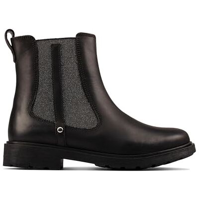 CLARKS Fille Astrol Orin K, Noir Black Leather, 32 EU - Publicité CLARKS Fille Astrol Orin K, Noir Black Leather, 32 EU - Publicité