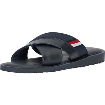 Tommy Hilfiger Sandales Homme en Cuir, Bleu (Desert Sky), 40 - Publicité Tommy Hilfiger Sandales Homme en Cuir, Bleu (Desert Sky), 40 - Publicité