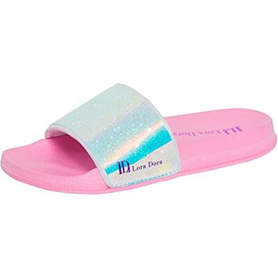 Lora Dora Sandales pour fille Tongs pour salle de bain, plage, maison Légères et antidérapantes Paillettes sirène arc-en-ciel irisées Pour l'été, les vacances et la piscine, 30 EU - Publicité Lora Dora Sandales pour fille Tongs pour salle de bain, plage, maison Légères et antidérapantes Paillettes sirène arc-en-ciel irisées Pour l'été, les vacances et la piscine, 30 EU - Publicité
