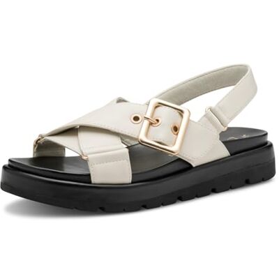 MARCO TOZZI Femme Sandale , crème, 39 EU - Publicité MARCO TOZZI Femme Sandale , crème, 39 EU - Publicité