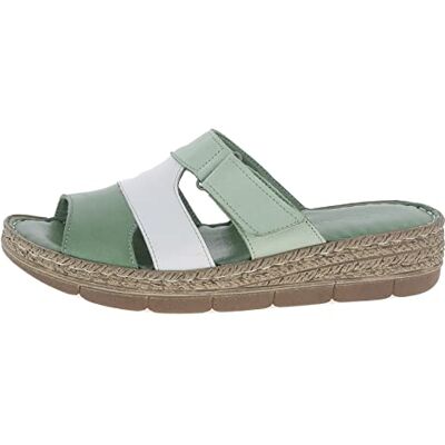 Andrea Conti Mules pour Femme, Papyrus Blanc Vert Pastel, 42 EU - Publicité Andrea Conti Mules pour Femme, Papyrus Blanc Vert Pastel, 42 EU - Publicité