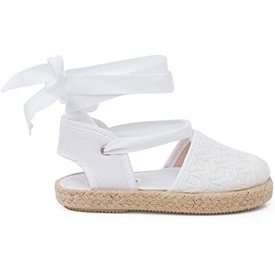 Pisamonas Espadrilles Effet Tressage Rubans Taille 21 Couleur Blanc - Publicité Pisamonas Espadrilles Effet Tressage Rubans Taille 21 Couleur Blanc - Publicité