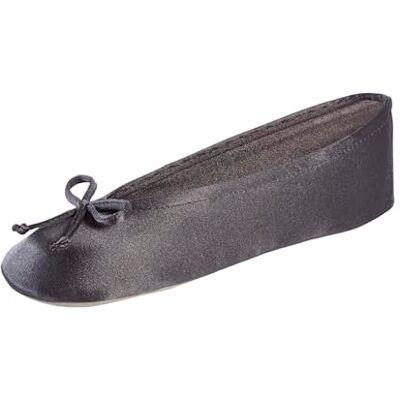 Isotoner Pantoufles ballerines en satin avec nœud et semelle en daim synthétique pour femme, Nœud à nouer minéral doux, 37/38 EU - Publicité Isotoner Pantoufles ballerines en satin avec nœud et semelle en daim synthétique pour femme, Nœud à nouer minéral doux, 37/38 EU - Publicité