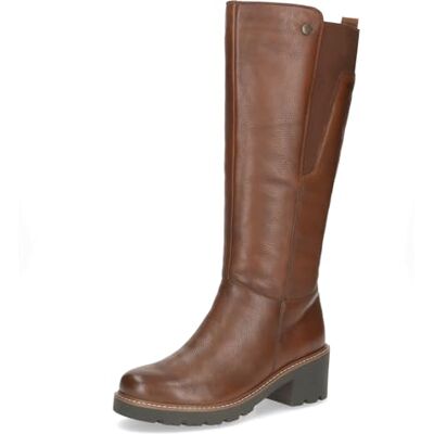 CAPRICE Bottes femme en cuir avec semelle thermique, Marron (Cognac Nappa), 41 EU - Publicité CAPRICE Bottes femme en cuir avec semelle thermique, Marron (Cognac Nappa), 41 EU - Publicité