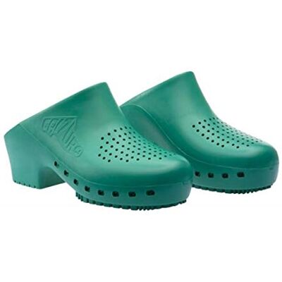Calzuro Chaussons sanitaires S Classic avec trous professionnels CE 42-43 vert - Publicité Calzuro Chaussons sanitaires S Classic avec trous professionnels CE 42-43 vert - Publicité