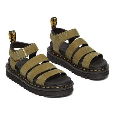 Dr. Martens Nu-Pieds Blaire Cuir Nubuck Talon Plateau - Publicité Dr. Martens Nu-Pieds Blaire Cuir Nubuck Talon Plateau - Publicité