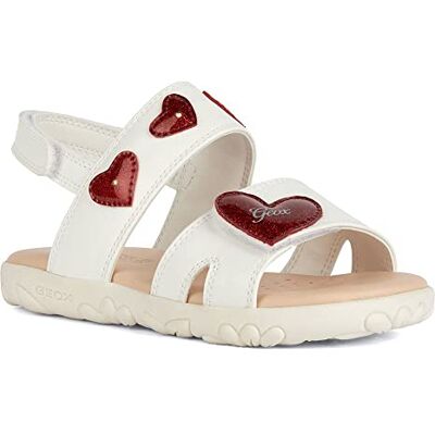 Geox Fille J Haiti Girl Sandal, Blanc Rouge, 35 EU - Publicité Geox Fille J Haiti Girl Sandal, Blanc Rouge, 35 EU - Publicité