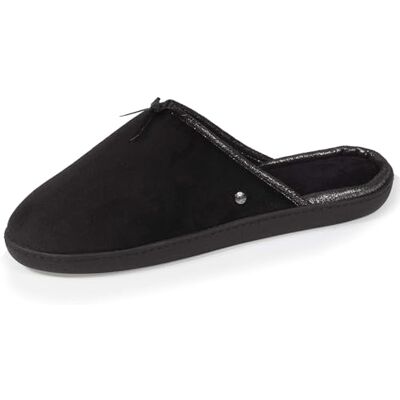 Isotoner Chaussons pantoufles Mules femme ultra confortables (technologie everywear™), à mémoire de forme, intemporelles, 40, noir - Publicité Isotoner Chaussons pantoufles Mules femme ultra confortables (technologie everywear™), à mémoire de forme, intemporelles, 40, noir - Publicité