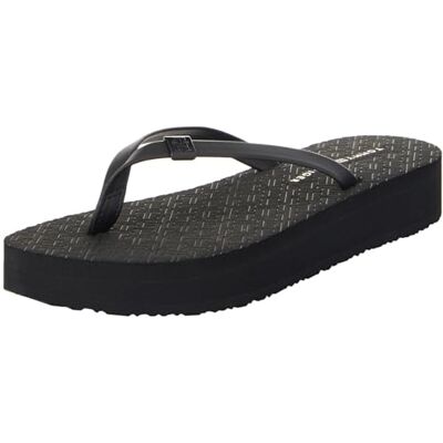 Tommy Hilfiger Tongs Femme Beach Sandal Claquettes, Noir (Black), 38 - Publicité Tommy Hilfiger Tongs Femme Beach Sandal Claquettes, Noir (Black), 38 - Publicité