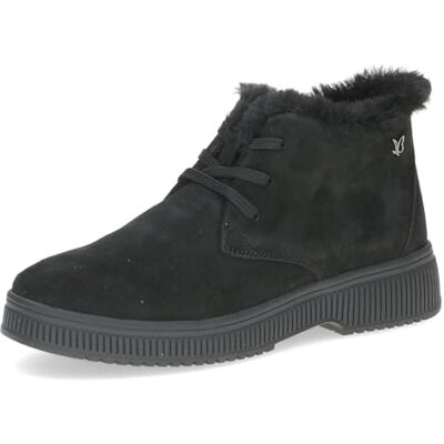 CAPRICE Chaussures à lacets femme en cuir doublées, Noir (Black Suede), 38 EU - Publicité CAPRICE Chaussures à lacets femme en cuir doublées, Noir (Black Suede), 38 EU - Publicité
