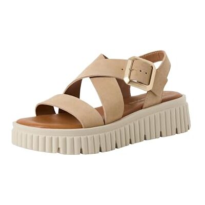 Tamaris sandale femme à talon compensé beige 36 EU - Publicité Tamaris sandale femme à talon compensé beige 36 EU - Publicité