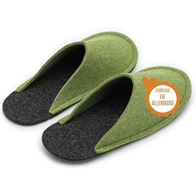 Pantoffelmann pantoufles d'invité avec semelle en feutre & revêtement ABS I pantoufles d'invité pliables I chaussures de maison d'hôtes en feutre de laine de haute qualité I Made in Germany - Publicité Pantoffelmann pantoufles d'invité avec semelle en feutre & revêtement ABS I pantoufles d'invité pliables I chaussures de maison d'hôtes en feutre de laine de haute qualité I Made in Germany - Publicité