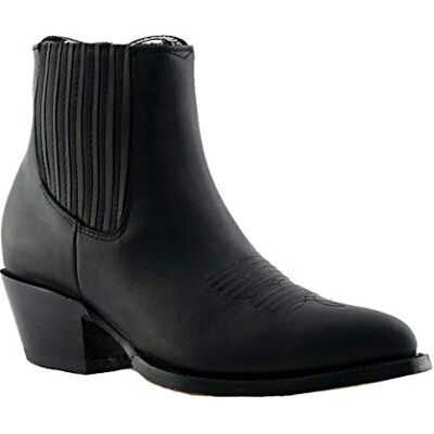 Grinders Unisexe Maverick Noir Cuir Western Cowboy Bottines Dansantes 40 - Publicité Grinders Unisexe Maverick Noir Cuir Western Cowboy Bottines Dansantes 40 - Publicité