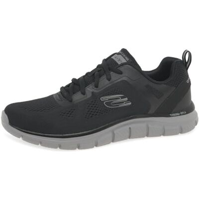 Skechers Track Broader, Chaussures de Sport pour Homme, Noir Mesh PU Charcoal Trim, 46 EU - Publicité Skechers Track Broader, Chaussures de Sport pour Homme, Noir Mesh PU Charcoal Trim, 46 EU - Publicité