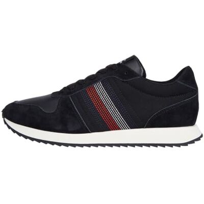 Tommy Hilfiger Men RUNNER EVO MIX STITCH, Black, 40 EU - Publicité Tommy Hilfiger Men RUNNER EVO MIX STITCH, Black, 40 EU - Publicité