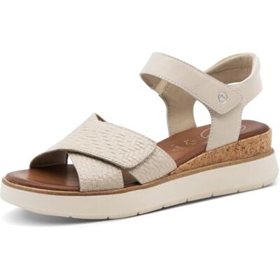 Tamaris Comfort sandales plates femme cuir avec fermeture velcro, Ivory, 38 EU - Publicité Tamaris Comfort sandales plates femme cuir avec fermeture velcro, Ivory, 38 EU - Publicité