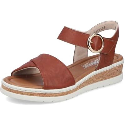 Rieker Sandales compensées V4191 pour femme, Marron 24., 43 EU - Publicité Rieker Sandales compensées V4191 pour femme, Marron 24., 43 EU - Publicité