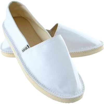 SEAC Malaga, Espadrilles décontractées pour Femmes et Hommes en Toile et Coutures Apparentes Classiques, Semelle antidérapante. Publicité SEAC Malaga, Espadrilles décontractées pour Femmes et Hommes en Toile et Coutures Apparentes Classiques, Semelle antidérapante. Publicité