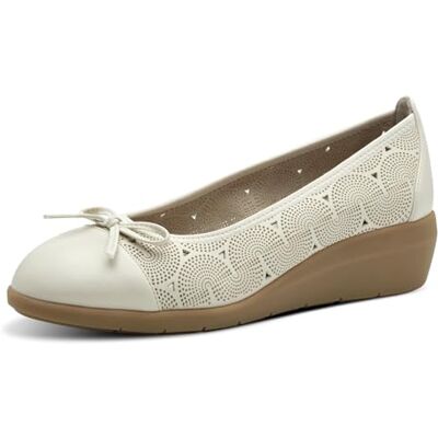 Jana Ballerines Femme à Talon compensé Vegan, Beige, 40 EU - Publicité Jana Ballerines Femme à Talon compensé Vegan, Beige, 40 EU - Publicité