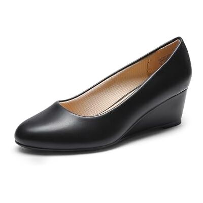 DREAM PAIRS Chaussures à talons bas avec plateforme fermées à bout rond pour femme Escarpins confortables à enfiler pour robe, travail, mariage, Polyuréthane noir., 38.5 EU - Publicité DREAM PAIRS Chaussures à talons bas avec plateforme fermées à bout rond pour femme Escarpins confortables à enfiler pour robe, travail, mariage, Polyuréthane noir., 38.5 EU - Publicité