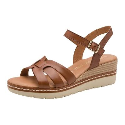 MARCO TOZZI sandale femme semelle intérieure Feel Me souple cuir doublure douce chic, marron (COGNAC), 40 EU - Publicité MARCO TOZZI sandale femme semelle intérieure Feel Me souple cuir doublure douce chic, marron (COGNAC), 40 EU - Publicité