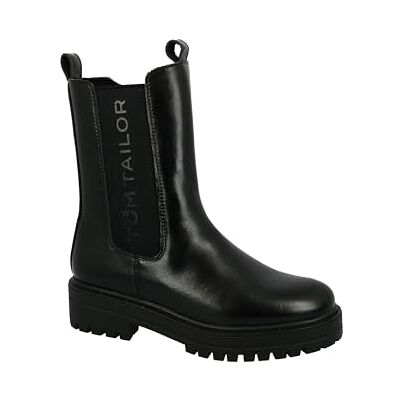 TOM TAILOR Bottines Chelsea pour femme, Noir, 40 EU - Publicité TOM TAILOR Bottines Chelsea pour femme, Noir, 40 EU - Publicité