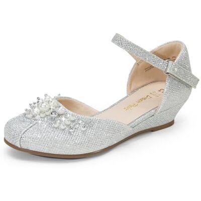 DREAM PAIRS Ballerines Filles Chaussures Plates Princesse Scintillantes Doux et Confortable Ballerine Orné de Perles SDFL2414K,Size 33.5,Argent-Glitter,SDFL2414K - Publicité DREAM PAIRS Ballerines Filles Chaussures Plates Princesse Scintillantes Doux et Confortable Ballerine Orné de Perles SDFL2414K,Size 33.5,Argent-Glitter,SDFL2414K - Publicité