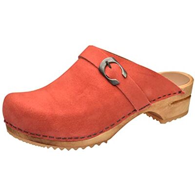 Sanita Hedi Sabots Ouverts Produit Original Fabriqué à la Main pour Femme Sabots en Cuir avec Semelle en Bois Orange Corail 40 EU - Publicité Sanita Hedi Sabots Ouverts Produit Original Fabriqué à la Main pour Femme Sabots en Cuir avec Semelle en Bois Orange Corail 40 EU - Publicité