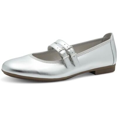 Jana Ballerines Femme à Bride Vegan, Silver, 38 EU - Publicité Jana Ballerines Femme à Bride Vegan, Silver, 38 EU - Publicité