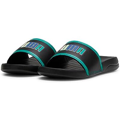 Unisex Kids Popcat 20 Ready, Set, Better Ps Slide Sandals, Puma Black-Puma Black-Sparkling Green, 32 EU - Publicité Unisex Kids Popcat 20 Ready, Set, Better Ps Slide Sandals, Puma Black-Puma Black-Sparkling Green, 32 EU - Publicité