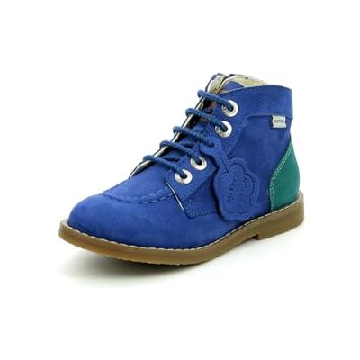 Kickers Kouklegend Bont, Bottillons Garçon, Bleu Vert, 34 - Publicité Kickers Kouklegend Bont, Bottillons Garçon, Bleu Vert, 34 - Publicité