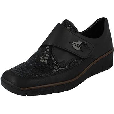 Rieker 537c0-00, Mocassins Femme, Noir (Schwarz/Schwarz/Schwarz/Schwarz 00), 38 EU - Publicité Rieker 537c0-00, Mocassins Femme, Noir (Schwarz/Schwarz/Schwarz/Schwarz 00), 38 EU - Publicité