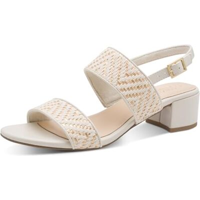 MARCO TOZZI by Guido Maria Kretschmer Femme Sandale semelle intérieure Feel Me souple doublure douce Élégante, beige (CREAM COMB), 38 EU - Publicité MARCO TOZZI by Guido Maria Kretschmer Femme Sandale semelle intérieure Feel Me souple doublure douce Élégante, beige (CREAM COMB), 38 EU - Publicité