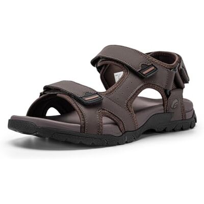 FitVille Sandales de Sport Homme Large Sandales Outdoor avec Fermeture à Scratch Antidérapantes Légère Chaussures de Randonnée Respirantes pour Été Marron 47 EU Ancho - Publicité FitVille Sandales de Sport Homme Large Sandales Outdoor avec Fermeture à Scratch Antidérapantes Légère Chaussures de Randonnée Respirantes pour Été Marron 47 EU Ancho - Publicité