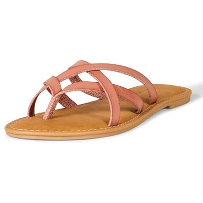 Amazon Essentials Claquettes Plates à Lanières Femme, Rosé Grisé, 42.5 EU - Publicité Amazon Essentials Claquettes Plates à Lanières Femme, Rosé Grisé, 42.5 EU - Publicité