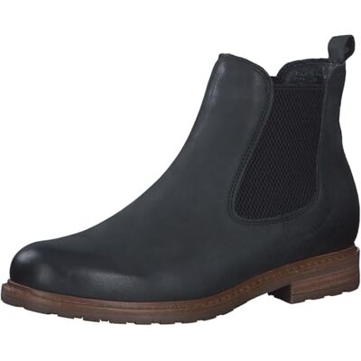 Tamaris Femme Bottines, Dame Bottines Chelsea,Demi-Bottes,Bottines,Bottes de Glisse,Plat,Black/Struct.,40 EU - Publicité Tamaris Femme Bottines, Dame Bottines Chelsea,Demi-Bottes,Bottines,Bottes de Glisse,Plat,Black/Struct.,40 EU - Publicité