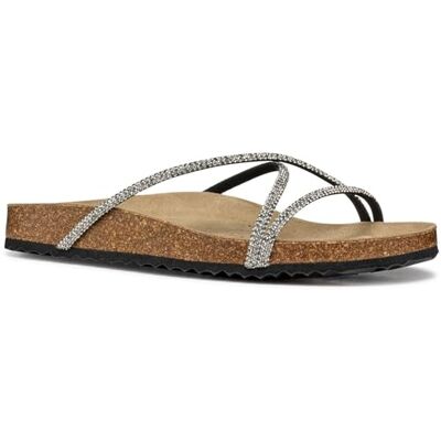 Geox Sandales Femme Brionia D55Y3B Taille 41 Couleur Noir_Argent - Publicité Geox Sandales Femme Brionia D55Y3B Taille 41 Couleur Noir_Argent - Publicité