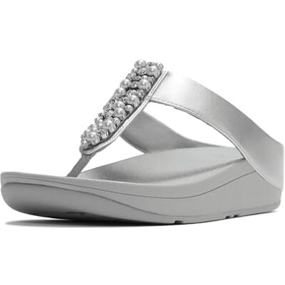 Fitflop Fino Pearls-and-Crystal Toe-Post Sandales pour femme Argenté Pointure 38, argent métallique, 38 EU - Publicité Fitflop Fino Pearls-and-Crystal Toe-Post Sandales pour femme Argenté Pointure 38, argent métallique, 38 EU - Publicité