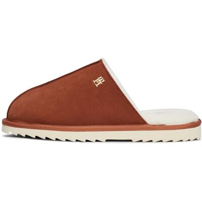 Tommy Hilfiger Chaussons Femme Elevated Comfort Home Slipper en Cuir, Marron (Cognac Brown), 35/36 - Publicité Tommy Hilfiger Chaussons Femme Elevated Comfort Home Slipper en Cuir, Marron (Cognac Brown), 35/36 - Publicité