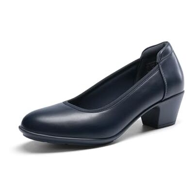 DREAM PAIRS Escarpins à talons bas et épais confortables pour femme Bout rond Chaussures habillées pour le bureau et les affaires, bleu marine, 39.5 EU - Publicité DREAM PAIRS Escarpins à talons bas et épais confortables pour femme Bout rond Chaussures habillées pour le bureau et les affaires, bleu marine, 39.5 EU - Publicité