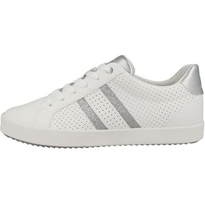 Geox Baskets D Blomiee pour Femme, Optic White Silver, 38 EU - Publicité Geox Baskets D Blomiee pour Femme, Optic White Silver, 38 EU - Publicité