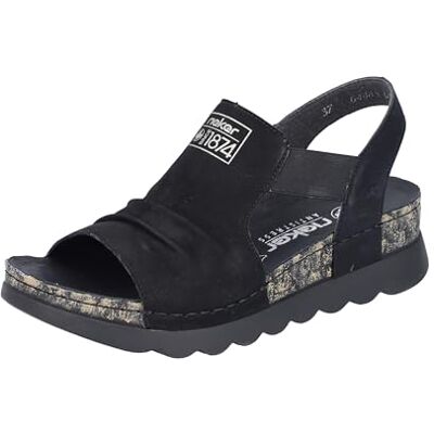 Rieker Femme 64463 Sandale, Noir, 40 EU - Publicité Rieker Femme 64463 Sandale, Noir, 40 EU - Publicité