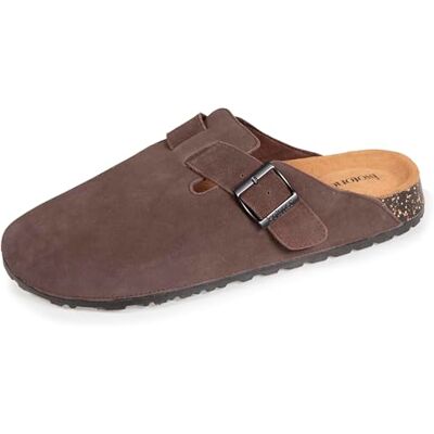 Isotoner Sabots Homme en Cuir, Semelle Extra Souple, 41, Chocolat - Publicité Isotoner Sabots Homme en Cuir, Semelle Extra Souple, 41, Chocolat - Publicité