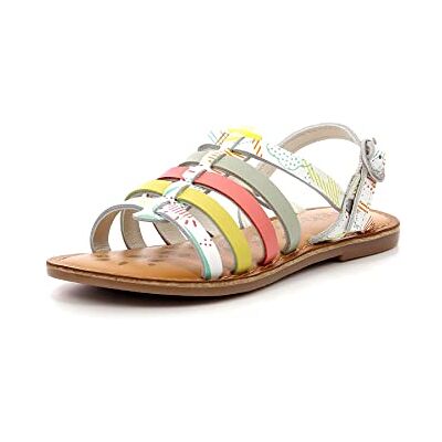 Kickers Dixon, Sandales Fille, Blanc, 34 - Publicité Kickers Dixon, Sandales Fille, Blanc, 34 - Publicité
