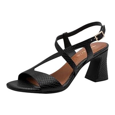 Sandale femme Tamaris à talon bloc en cuir noir 36 EU - Publicité Sandale femme Tamaris à talon bloc en cuir noir 36 EU - Publicité