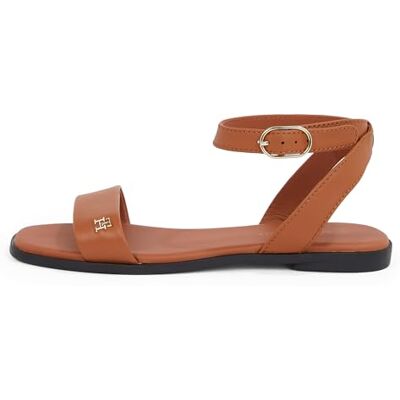 Tommy Hilfiger Sandales Femme Ankle Strap en Cuir, Marron (Cinnamon Bark), 36 - Publicité Tommy Hilfiger Sandales Femme Ankle Strap en Cuir, Marron (Cinnamon Bark), 36 - Publicité