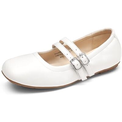 DREAM PAIRS Ballerines Fille Mary Jane Confortables Semelle Mémoire Large Bout Chaussures Plate École Cérémonie Mariage Ajustables Confort Quotidien,Size 33.5,Blanc,SKFA26004K - Publicité DREAM PAIRS Ballerines Fille Mary Jane Confortables Semelle Mémoire Large Bout Chaussures Plate École Cérémonie Mariage Ajustables Confort Quotidien,Size 33.5,Blanc,SKFA26004K - Publicité