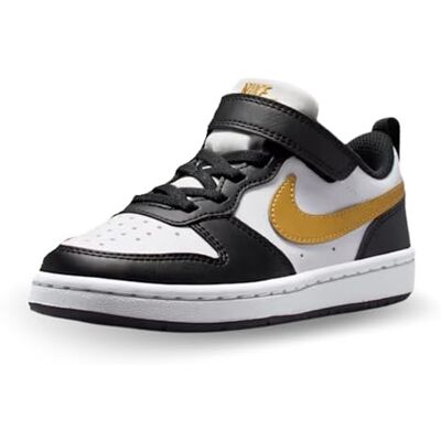 Nike Court Borough Low Recraft Chaussures pour Enfant Unisexe, Noir métallisé, doré, Noir et Blanc, 28 EU - Publicité Nike Court Borough Low Recraft Chaussures pour Enfant Unisexe, Noir métallisé, doré, Noir et Blanc, 28 EU - Publicité