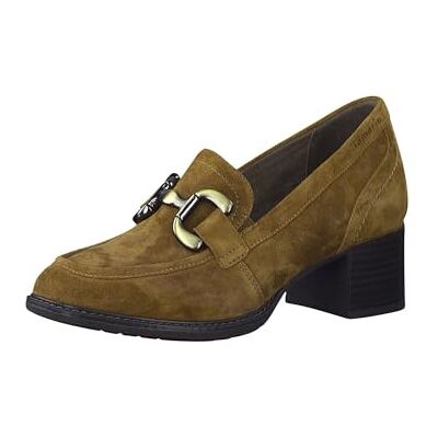 Tamaris Comfort mocassins femme à talon cuir bloc confort fit, Camel Suede, 39 EU - Publicité Tamaris Comfort mocassins femme à talon cuir bloc confort fit, Camel Suede, 39 EU - Publicité