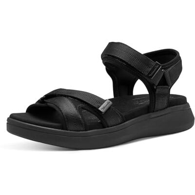 Tamaris Femme Sandale Plate, Noir, 36 EU - Publicité Tamaris Femme Sandale Plate, Noir, 36 EU - Publicité
